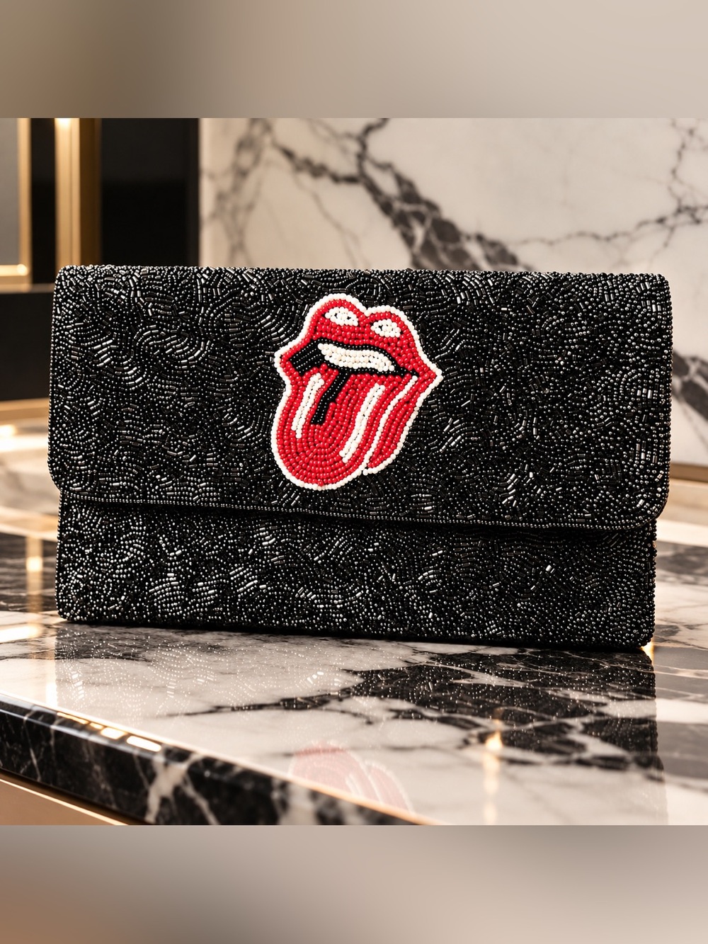 Iconic Rolling Stones Clutch by Shirdee